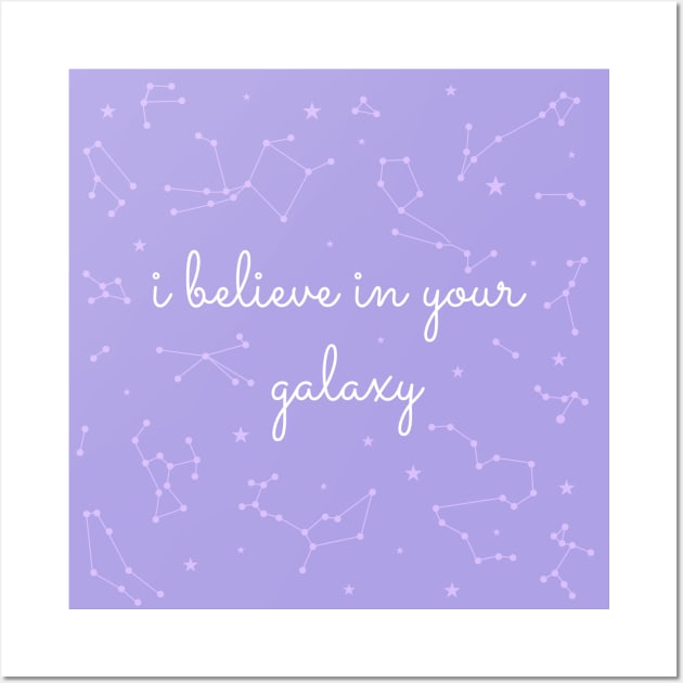 BTS Namjoon tweet "i believe in your galaxy" Wall Art by KPOPBADA